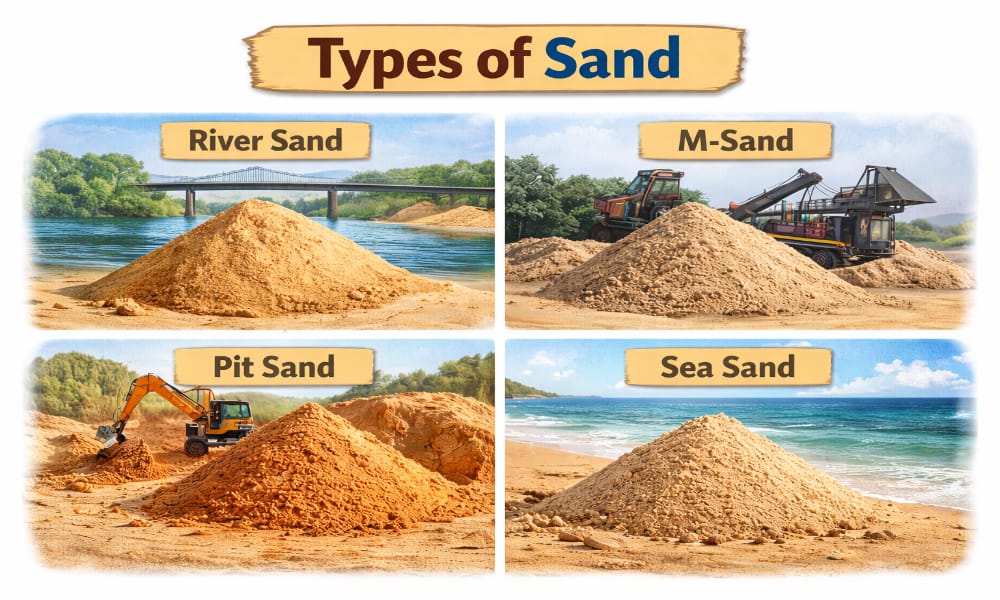 types of sand