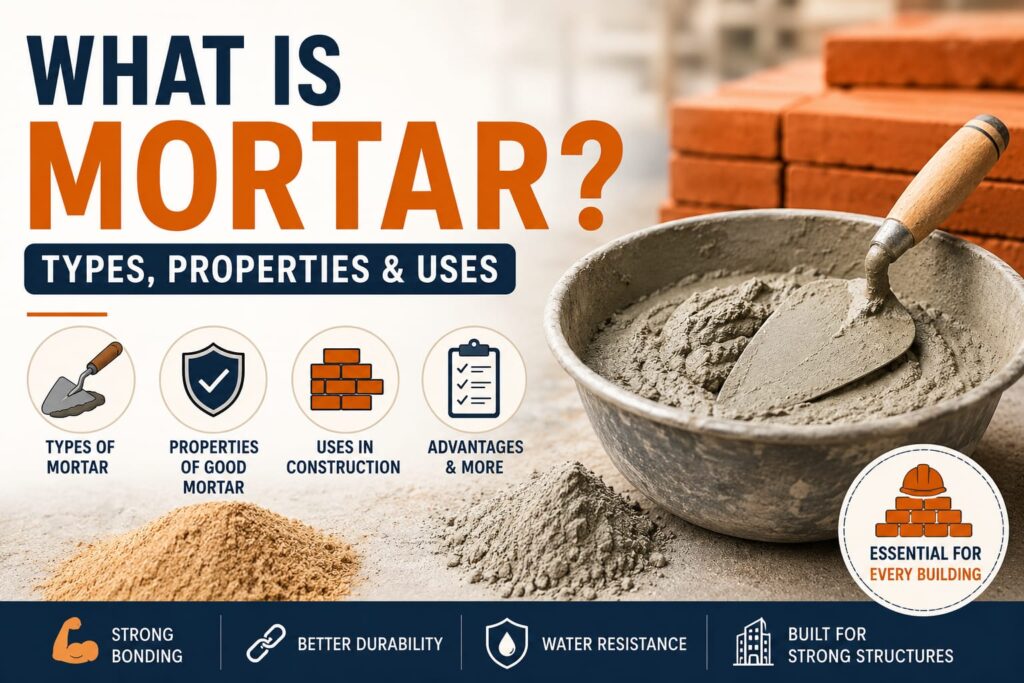 What is Mortar Types Properties and Uses in Civil Engineering